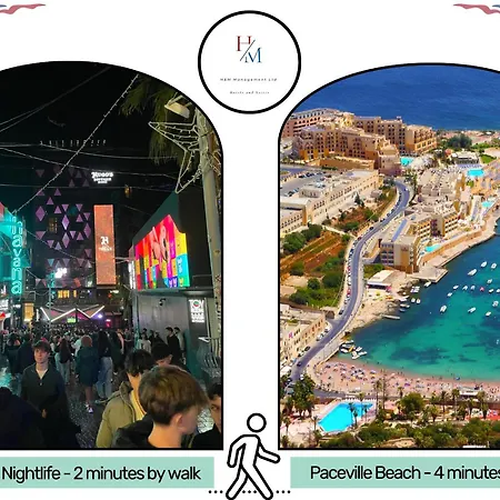 Paceville - Penthouse - Hot Tub & Sea View Roof * San Ġiljan