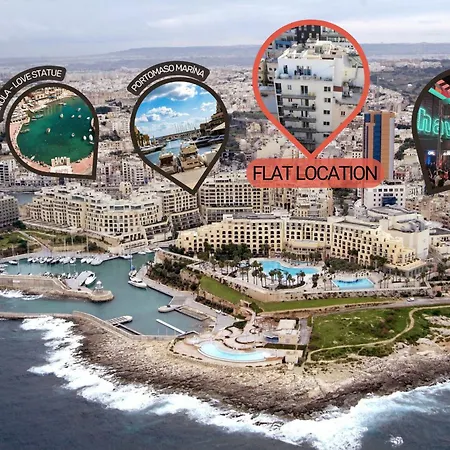 Appartement Paceville - Penthouse - Hot Tub & Sea View Roof San Ġiljan