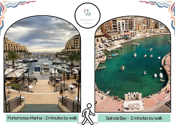 Paceville - Penthouse - Hot Tub & Sea View Roof *